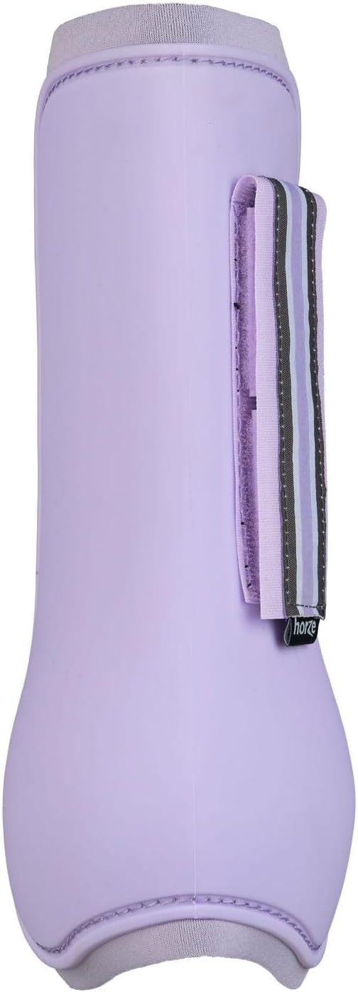 HORZE Adepto Open Front Tendon Boots | Durable Shell with Neoprene Lining - Languid Lavender Purple - Warmblood