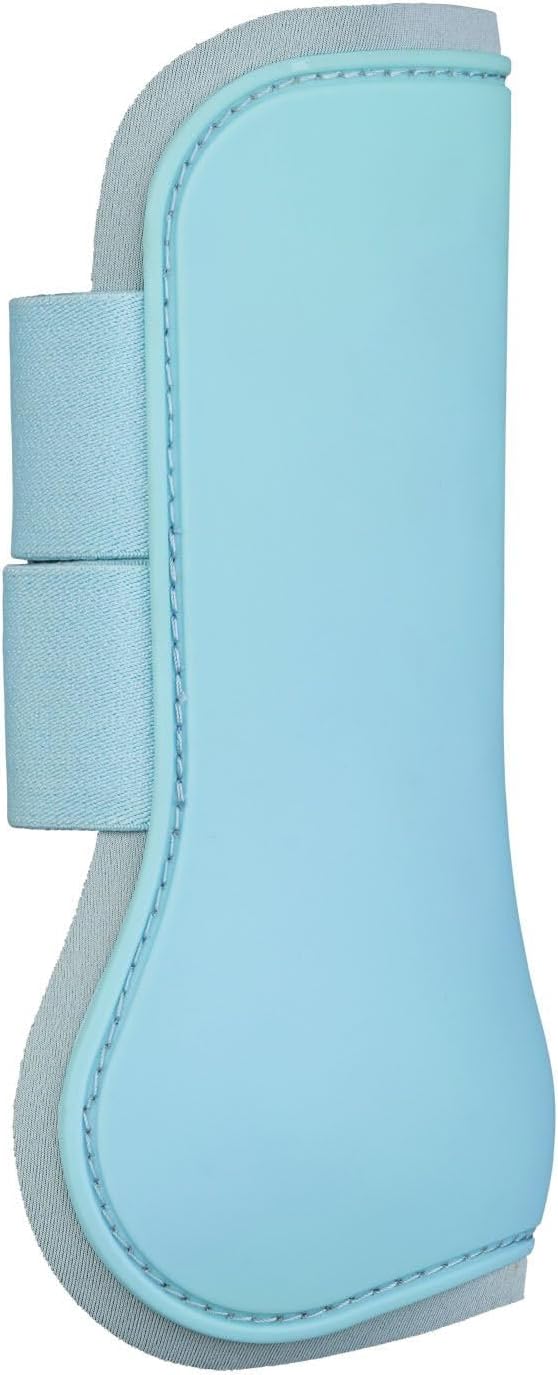 HORZE Adepto Open Front Tendon Boots | Durable Shell with Neoprene Lining - Canal Blue - Warmblood