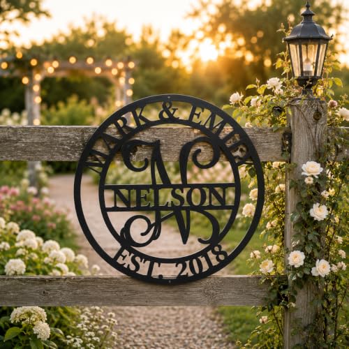 Personalized Metal Monogram Sign