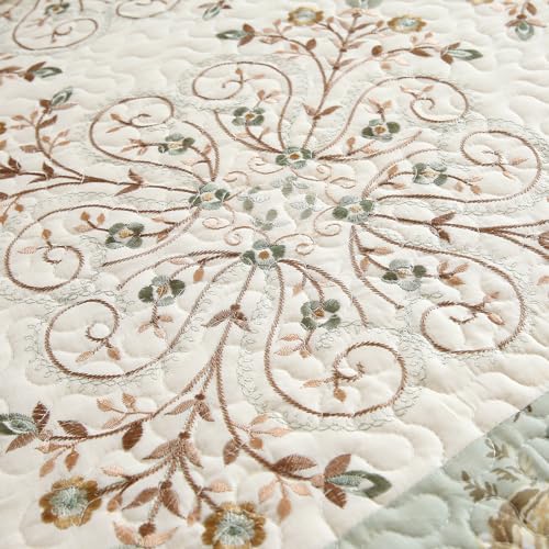 3 Piece Farmhouse Patchwork Quilt Set Full
