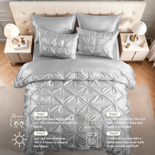 Satin King Size Comforter Set