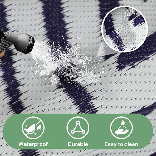 Outdoor Rug Waterproof Plastic Rugs for Patio (40 Sq Ft)