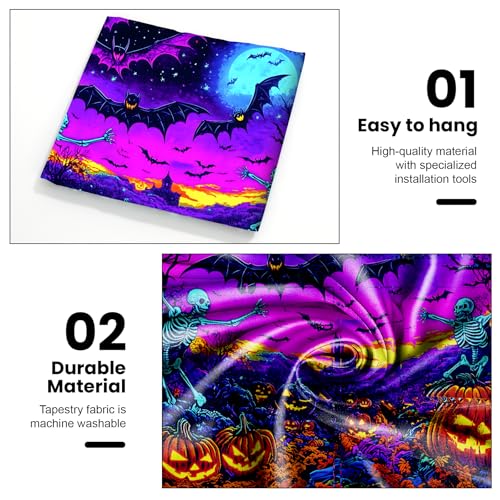 UV Reactive Halloween Tapestry