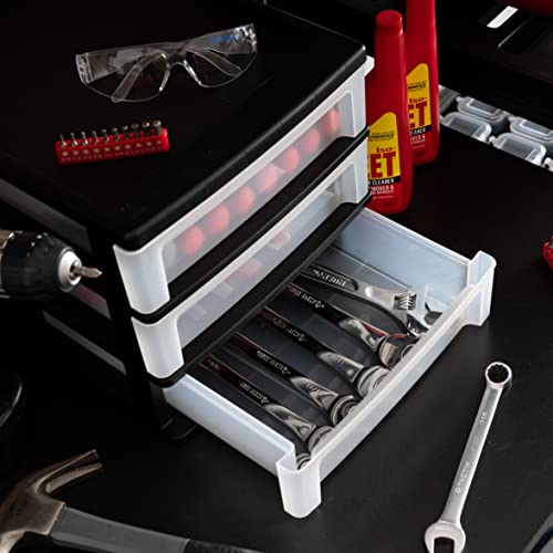 3 Drawer Medium Plastic Stacking Desktop Organizer