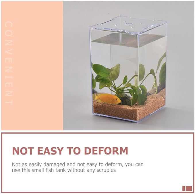 Acrylic Fish Breeding Box-1pc Acrylic Fish Isolation Box Tank Desktop Aquarium Betta Tank Small Aquarium Miniature Turtle Tank Mini Bowl Container
