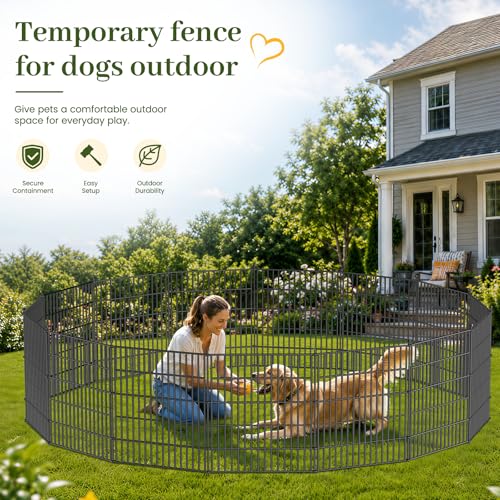 No Dig Garden Fence Outdoor for Yard (78.58 Sq Ft)
