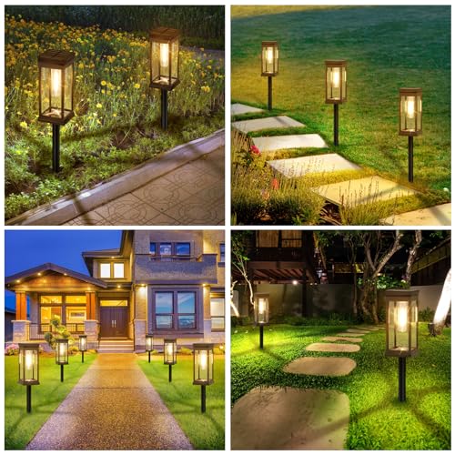 4 Pack Solar Pathway Lights Outdoor (4 Count)