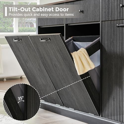 Triple Tilt Out Trash Can Cabinet