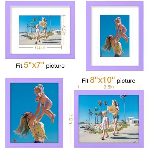 8x10 Picture Frames Set of 9 for Wall or Tabletop Display (9 Count)