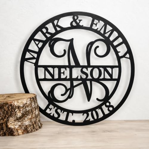 Personalized Metal Monogram Sign