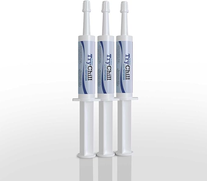 TryChill™ 3 Pack – L-Tryptophan-Based Support for Horses – Promotes a Composed Demeanor Without Sedation – Enhances Focus, Confidence & Performance – 100% Natural & Competition Safe