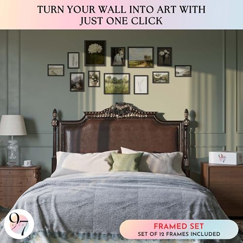 Vintage Framed Wall Art (12 Count)