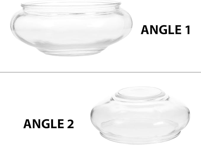 DOITOOL Clear Fish Bowl Vase Glass Bubble Bowl Round Shallow Planter Terrarium Fish Bowl Water Lily Bowl Wide Mouth Flower Vase Aquatic Plant Pot Hydroponic Planter Glass Fish Tank Bowl, S