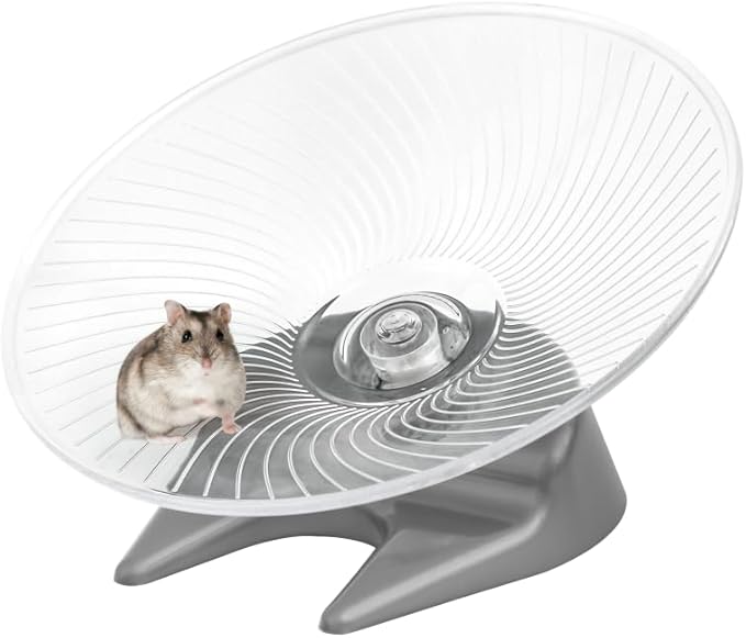 Hamster Flying Saucer Silent Running Exercise Wheel for Hamsters, Gerbils, Mice,Hedgehog and Other Small Pets Silent Running Wheel Hamster,Large
