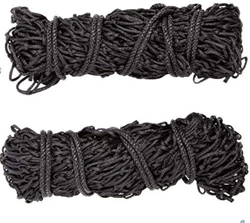Majestic Ally 2 pcs Ultra Slow Feed 1.5"x1.5" Holes 40” Hay Net for Horses and livestocks (Black)