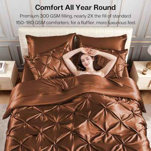 Satin Comforter Set Oversized Queen