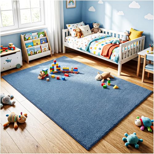 Soft & Colorful 8' Round Kids Classroom Area Rug