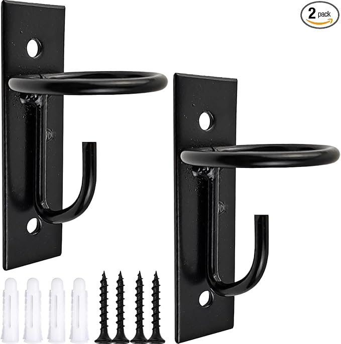 2PCS Bucket Hooks for Horses Equestrian Bucket Hook Metal Water Bucket Hangers Horse Stalls Feed Bucket Barn Farmhouse Supplies (2)