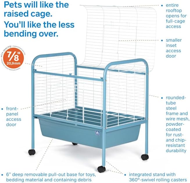 Small Animal Home with Rolling Stand