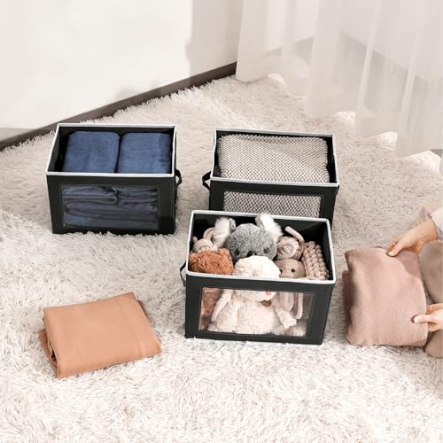 Stackable Storage Bins with Lids (5 Count)