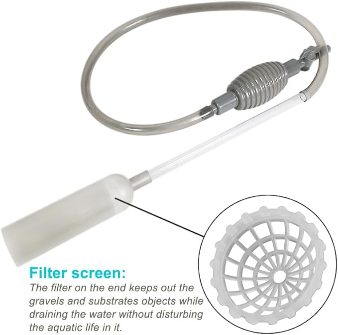 Newpol Aquarium Siphon Vacuum Cleaner for Fish Tank Cleaning Gravel & Sand & Change The Water (5.7FT/1.73M)
