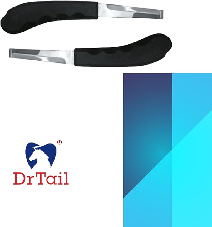 Regular Hoof Knife for Horses – Farrier Tool with Plastic Grip – Hoof Trimming Knife for Equine Care & Veterinary Use (Semi-Wide Blade)