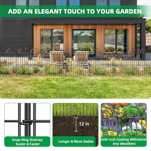 15 Panels No Dig Decorative Garden Fence