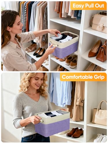 2 Pack Fabric Closet Storage Bins for Shelves (2 Count)
