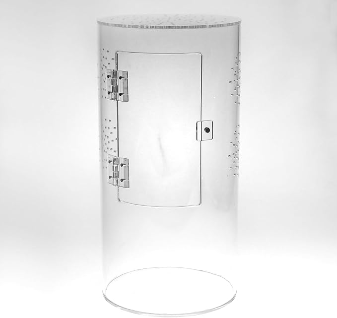 NANEEZOO Acrylic Tarantula Enclosure Jumping Spider Enclosure with Front Opening Door Micro Habitat Terrarium for Small Tree Dwelling Reptiles, Spiders & Invertebrates