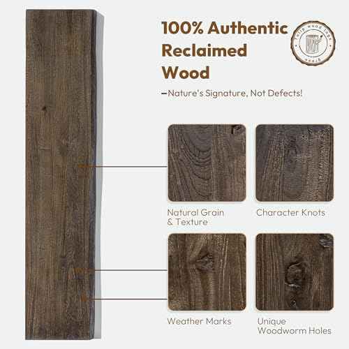 Wood Floating Shelves Live Edge 48” Set of 1
