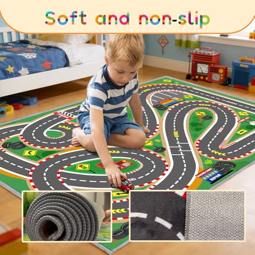 Kids Rug Playmat City Life Playroom Rug Activity Mat for Kids Toy Car Kids Carpet for Playroom Living Room (24 Sq Ft)