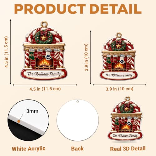 Custom Fireplace Christmas Keepsake
