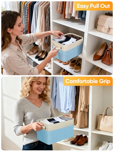 1 Pack Fabric Closet Storage Bins for Shelves
