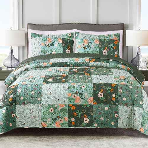 Reversible Boho Quilts Full Size Green