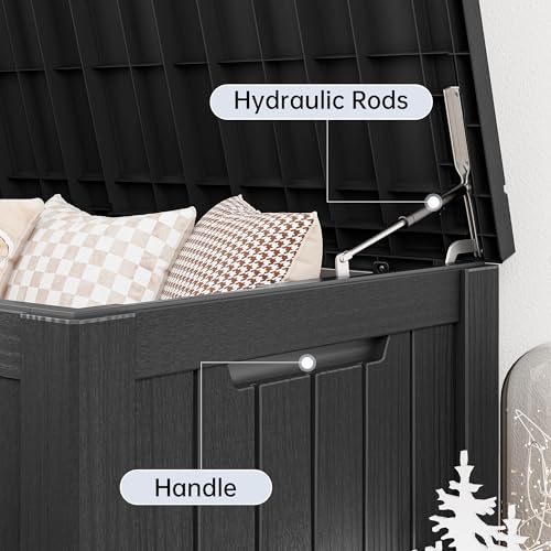 160 Gallon Outdoor Storage Box Waterproof Deck Box for Patio