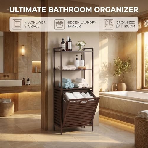Tilt Out Laundry Hamper with 3 Tier