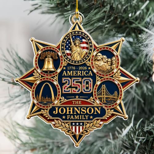 Custom America 250 Ornament