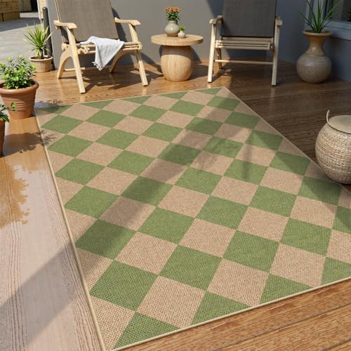Checkered Easy Jute 3x5 Outdoor Rug