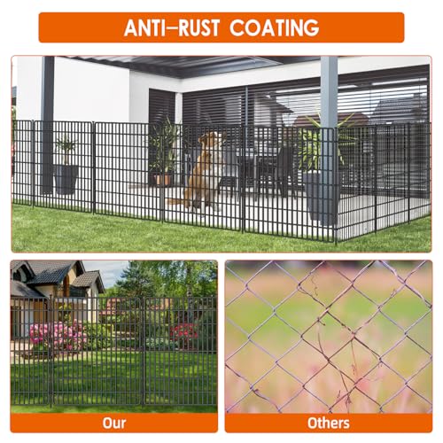 10 Panels No Dig Fence with Gate (11520 sq in)