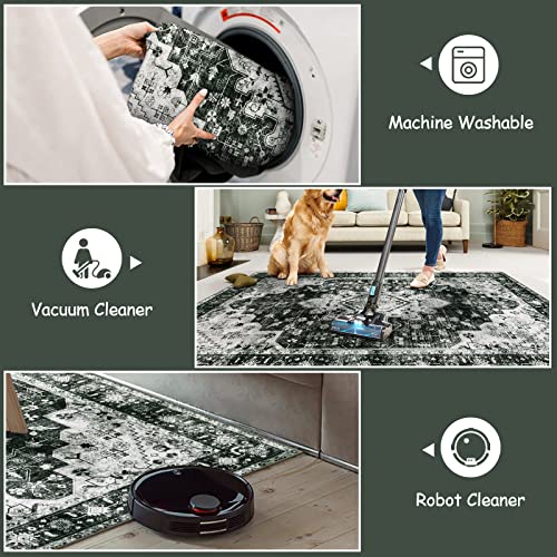 Ultra Thin Washable Vintage 5x7 Area Rugs