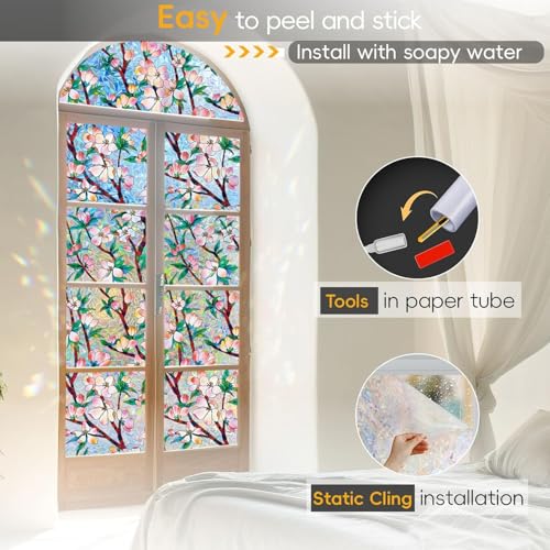 Rainbow Window Privacy Film Decorative (271.3 sq inch)