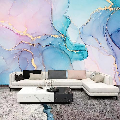 Marble Abstract Peel and Stick Wallpaper Mural for Girl Room Bedroom