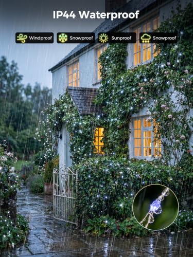 200FT 600LEDs Fairy Lights Solar Powered