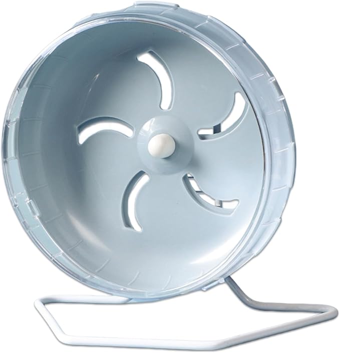 Hamster Wheel Silent, 8.3 Inch Large Gerbil Hedgehog Wheel, Adjustable Stand Quiet Spinner Syrian Hamster Running Wheels for Chinchilla Dwarf Pet Small Animals Cage Exercise, Blue