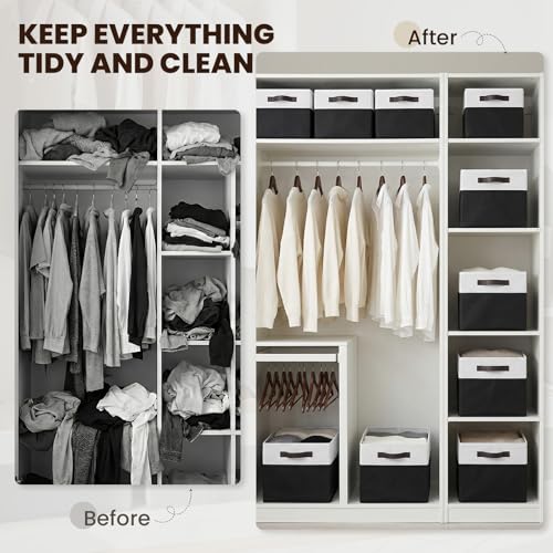 Large Storage Bins for Shelves 4 Pack (4 Count)