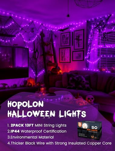 Purple Halloween Mini Lights (50 Count)