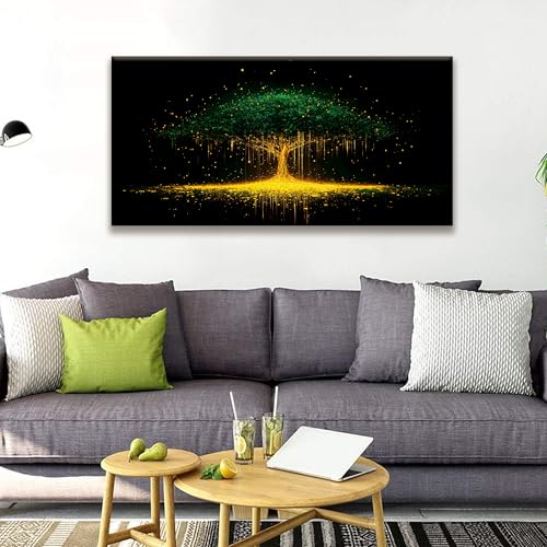 Canvas Art Wall Decor Print Modern Abstract Tree Wall Art For Bedroom Modern Tree Black And Gold Wall Art Home Wall Decorations Landscape Paintings Pictures Artwork Aesthetic 20 X 40 In