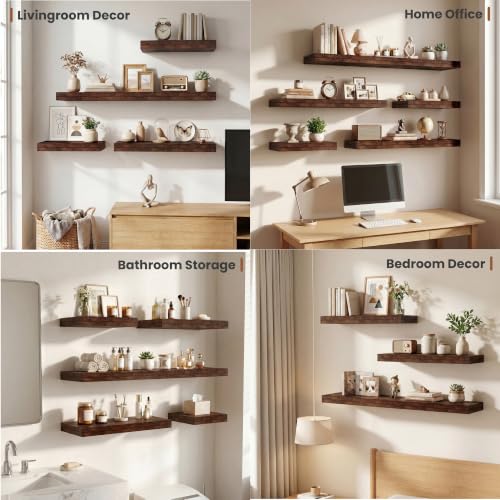 Deep Floating Shelves 40x12” Set of 2 (2 Count)