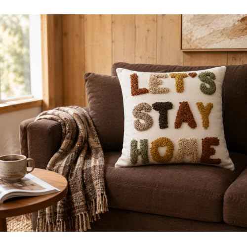 Boho Throw Pillow Covers 18x18 Tufted Fall Home Decor for Couch