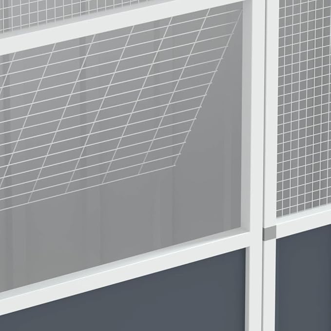 Galvanized Steel Bird Aviary, Mesh Fence Outdoor Aviary Flight Cage, Anthracite 45.3"x30.7"x78.7"